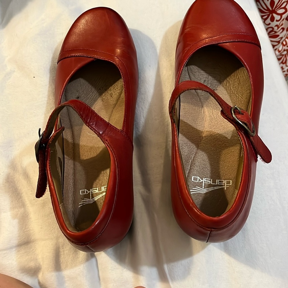 Red Dansko Mary Janes